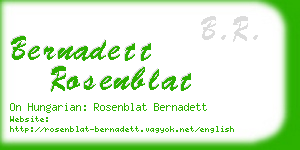 bernadett rosenblat business card